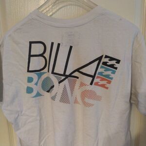 Billabong Graphic Logo Wave T-Shirt Men's Sz L Short Sleeve White Organic Cotton
